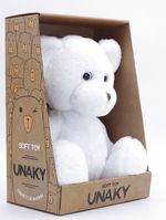 Мягкая игрушка в средней подарочной коробке Мишка Аха белоснежный , 24/32 см, 0913424SM