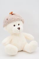 Мягкая игрушка Мишка Аха Великолепный малый 24/32 см во флисовой коричневой шапке ушанке, 0937224S-43