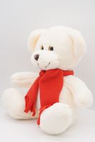 Мягкая игрушка Мишка Аха Великолепный малый 24/32 см в красном флисовом шарфе, 0937224S-50