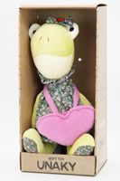 Мягкая игрушка в большой подарочной коробке Лягушка Глаша с розовым флисовым сердцем, 24/40 см, 0937840-33L