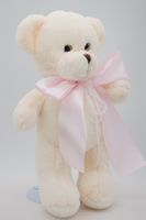 Мягкая игрушка Мишка Аха Великолепный стоячий с розовым атласным бантом , 33 см, 0939233S-14