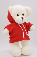 Мягкая игрушка Мишка Аха Великолепный стоячий в красной флисовой толстовке , 33 см, 0939233S-16