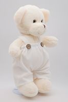 Мягкая игрушка Мишка Аха Великолепный стоячий в белом комбинезоне , 33 см, 0939233S-20