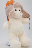 Мягкая игрушка Мишка Аха Великолепный стоячий в шапке ушанке , 33 см, 0939233S-43
