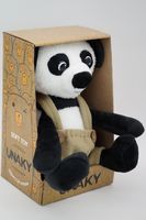 Мягкая игрушка в маленькой подарочной коробке Панда Елисей малая Комбинезон хаки флис, 21/30 см, 0967521-22K