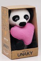Мягкая игрушка в маленькой подарочной коробке Панда Елисей малая с розовым сердцем, 21/30 см, 967521-33К