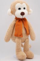 Мягкая игрушка Мартышка Лорейн в кирпичном флисовом шарфе, 26/38 см, 0969326-26