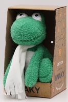 Мягкая игрушка в маленькой подарочной коробке Лягушка Синдерелла в белом флисовом шарфе, 20/24 см, 973520-25К