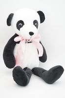 Ненабит. мягкая игрушка Панда Кроули средняя, 36/58 см, в розовом банте, 0982536-14