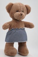 Мягкая игрушка Мишка Аха Шоколад, 33см в полосатой юбке, 904533S-4