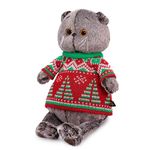 Мягкая игрушка Басик в свитере с елками, 22 см, KS22-189