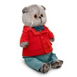 Мягкая игрушка Басик в костюме с вельветовым пиджаком, 22 см, KS22-233