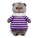 Мягкая игрушка Басик в полосатом свитере, 30 см, KS30-200