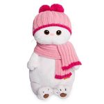 Мягкая игрушка Ли-Ли в розовой шапке с шарфом, 24 см, LK24-022