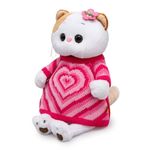 Мягкая игрушка Ли-Ли в вязаном платье с сердцем, 24 см, LK24-098