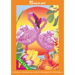 Картина Стразами на Холсте Maxi Art, Фламинго в Тропиках, 10х15см, в Коробке, MA-KN0260-1