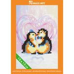 Картина Стразами на Холсте Maxi Art, Влюбленные Пингвинчики 10х15см, в Коробке, MA-KN0260-2