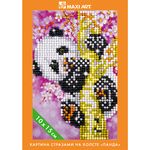 Картина Стразами на Холсте Maxi Art, Панда, 10х15см, в Коробке, MA-KN0260-5
