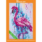 Картина Стразами на Холсте Maxi Art, Розовый Фламинго, 10х15см, в Коробке, MA-KN0260-7