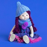 Мягкая игрушка Кукла Тиана в шапочке и шарфе , 38 см, MM-TIANA-02