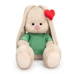 Мягкая игрушка Зайка Ми в свитере и с сердечком на ушке (большой), 23 см, SIDM-610