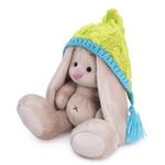 Мягкая игрушка Зайка Ми в шапочке с кисточками (малыш), 15 см, SIDX-353