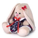 Мягкая игрушка Зайка Ми в платье с мухоморами (малыш), 15 см, SIDX-394