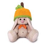 Мягкая игрушка Зайка Ми в шапке - мандарин (малыш), 15 см, SIDX-398