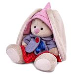 Мягкая игрушка Зайка Ми в твидовом костюме с юбочкой (малыш), 15 см, SIDX-425