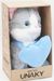 Мягкая игрушка в малой подарочной коробке Кошечка Амина, 20 см, с голубым сердцем, 01046920-60K