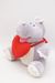 Мягкая игрушка Бегемот Кромби, 22 см, с красным сердцем, 0217922-44