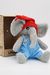 Мягкая игрушка в малой подарочной коробке Слоник Фауст младший, с шариками для мелкой моторики, 22 см,  в красном колпаке с кисточкой и голубом комбинезоне, 0892922-28-63K