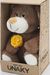 Мягкая игрушка в малой подарочной коробке Медвежонок Сильвестр шоколадный, 20/25 см, с желтой розой , 0913620-211K