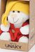 Мягкая игрушка в малой подарочной коробке Медвеженок Сильвестр белый, 20/25 см в красном комбинезоне и желтом колпаке с кисточкой, 0913820-21-29K