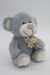 Мягкая игрушка Медвежонок Сильвестр серый, 20/25 см, с шариками для мелкой моторики с фрезиями, 0913920-210
