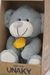 Мягкая игрушка в малой подарочной коробке Медвежонок Сильвестр серый, 20/25 см, с шариками для мелкой моторики с желтой розой , 0913920-211K