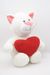 Мягкая игрушка Кошка Глория, 37/53 см, со средним красным сердцем, 0915537S-47