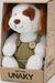 Мягкая игрушка в малой подарочной коробке Щенок Лапушка 20/26 см, в комбинезоне хаки, 0968320-22K