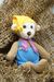Мягкая игрушка Мартышка Лорейн, 26/38 см в голубом комбинезоне, желтом колпаке и розовом шарфе, 0969326-29-63-86