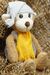 Мягкая игрушка Мартышка Лорейн с шариками для мелкой моторики, 26/38 см в серых колпаке, комбинезоне и желтом шарфе, 0969326-39-41-81