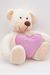 Мягкая игрушка Медведь Ахмед, малый, 20/27 см, с шариками для мелкой моторики, с розовым сердцем, 0993820-33
