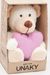 Мягкая игрушка в малой подарочной коробке Медведь Ахмед, малый, 20/27 см, с шариками для мелкой моторики, с розовым сердцем, 0993820-33K