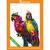 Картина Стразами на Холсте Maxi Art, Попугайчики, 20х30см, в Коробке, MA-KN0261-3