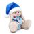 Мягкая игрушка Зайка Ми в синем колпачке (малыш) , 15 см, SIDX-483